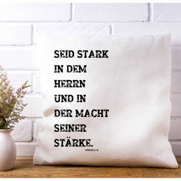 Christliche Kissenhülle I Kissen I Bibelvers I christliche Geschenkidee I Kissenbezug – Bild 3