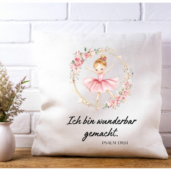 Christliche Kissenhülle I Kissen I Bibelvers I christliche Geschenkidee I Kissenbezug I Ich bin wunderbar gemacht – Bild 2