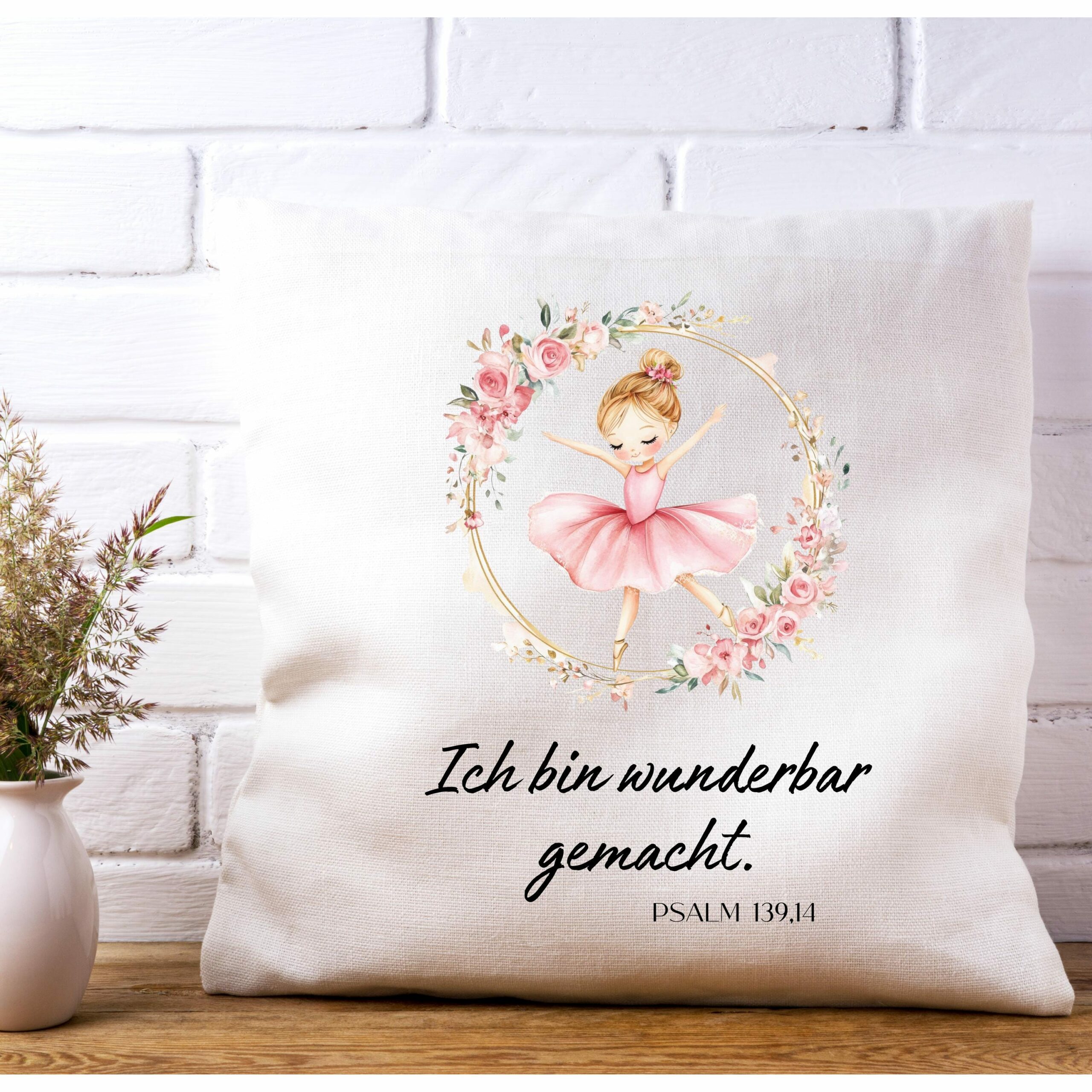 Christliche Kissenhülle I Kissen I Bibelvers I christliche Geschenkidee I Kissenbezug I Ich bin wunderbar gemacht
