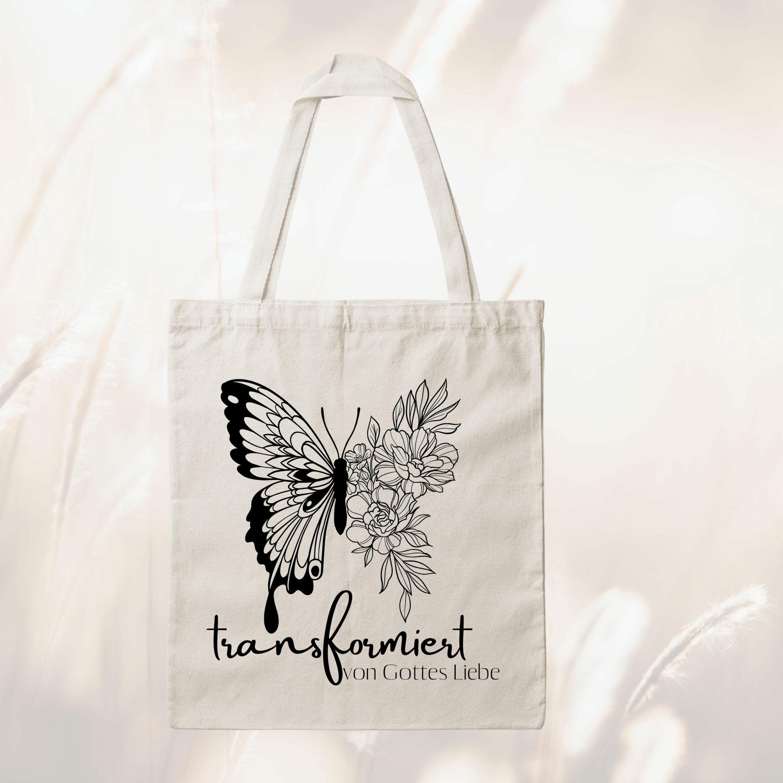 Bedruckte Baumwolltasche – Transfomiert von Gottes Liebe