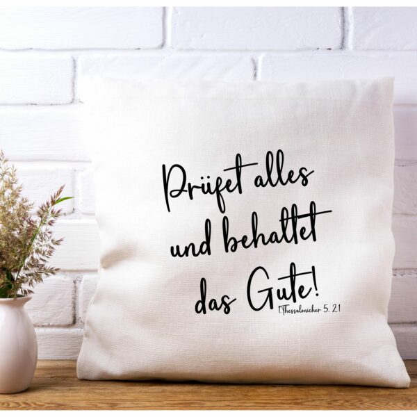 Christliche Kissenhülle I Kissen I Bibelvers I christliche Geschenkidee I Kissenbezug – Bild 3