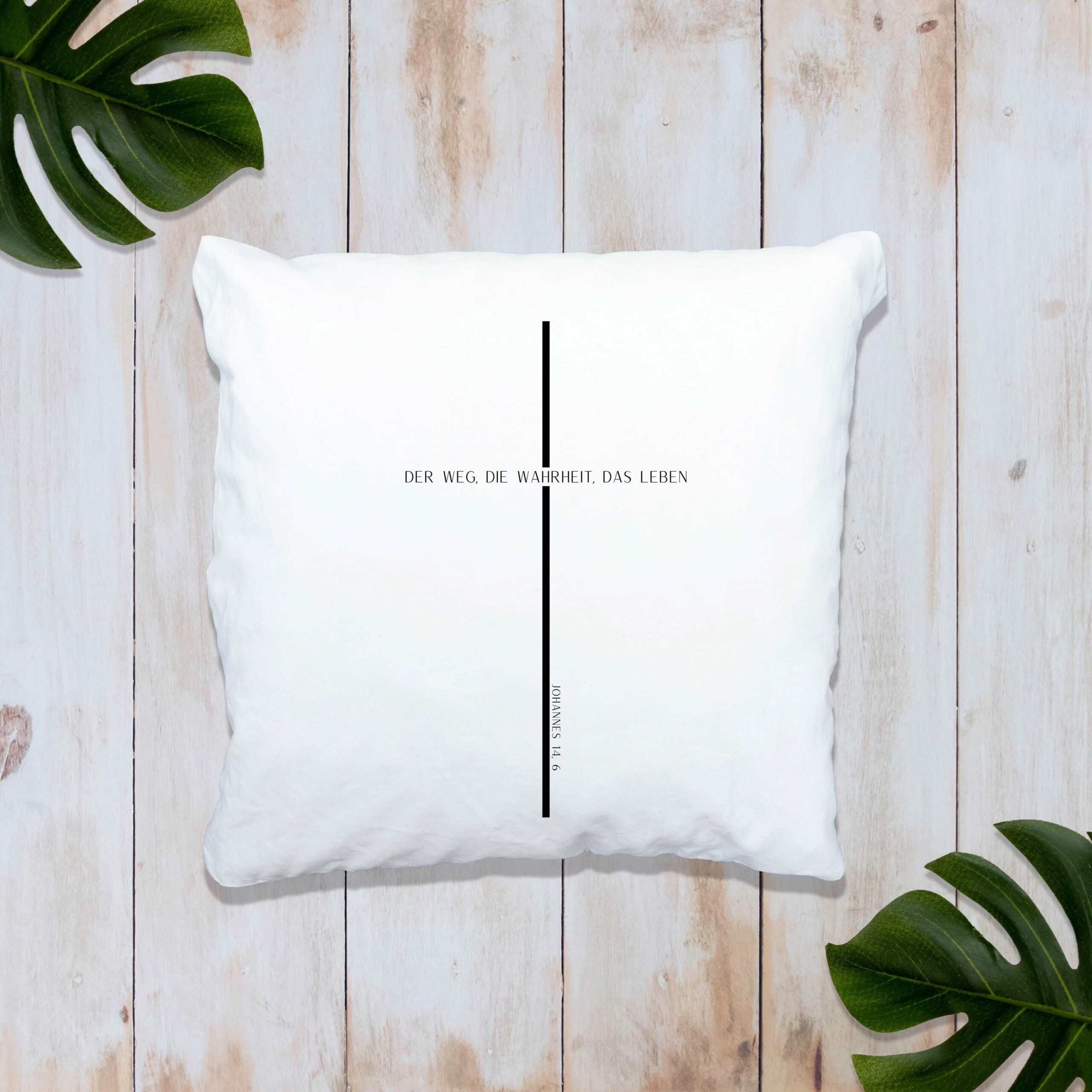 Christliche Kissenhülle I Kissen I Bibelvers I christliche Geschenkidee I Kissenbezug I Jesus ist der Weg, die Wahrheit und das Leben.