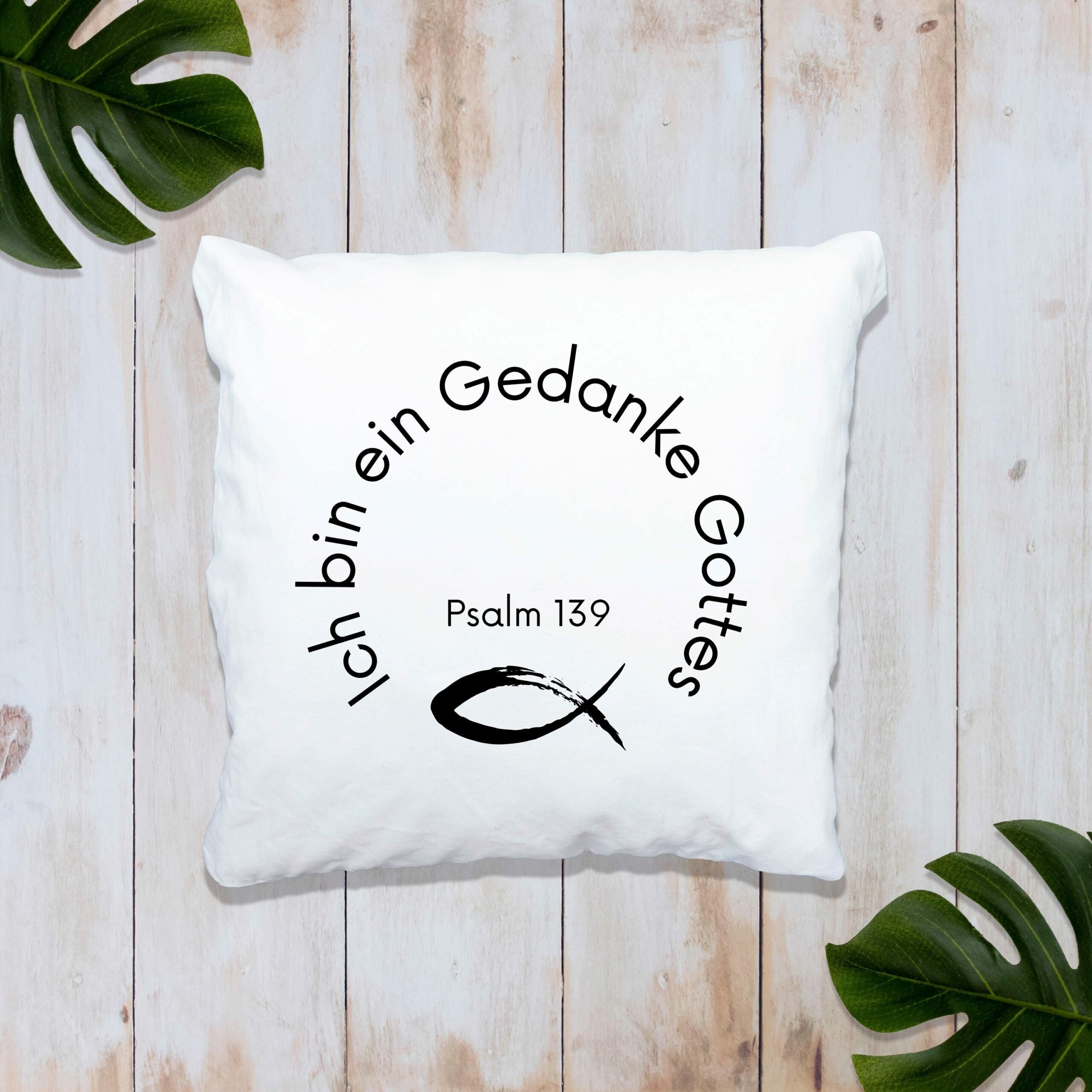 Christliche Kissenhülle I Kissen I Bibelvers I christliche Geschenkidee I Kissenbezug I Ich bin ein Gedanke Gottes