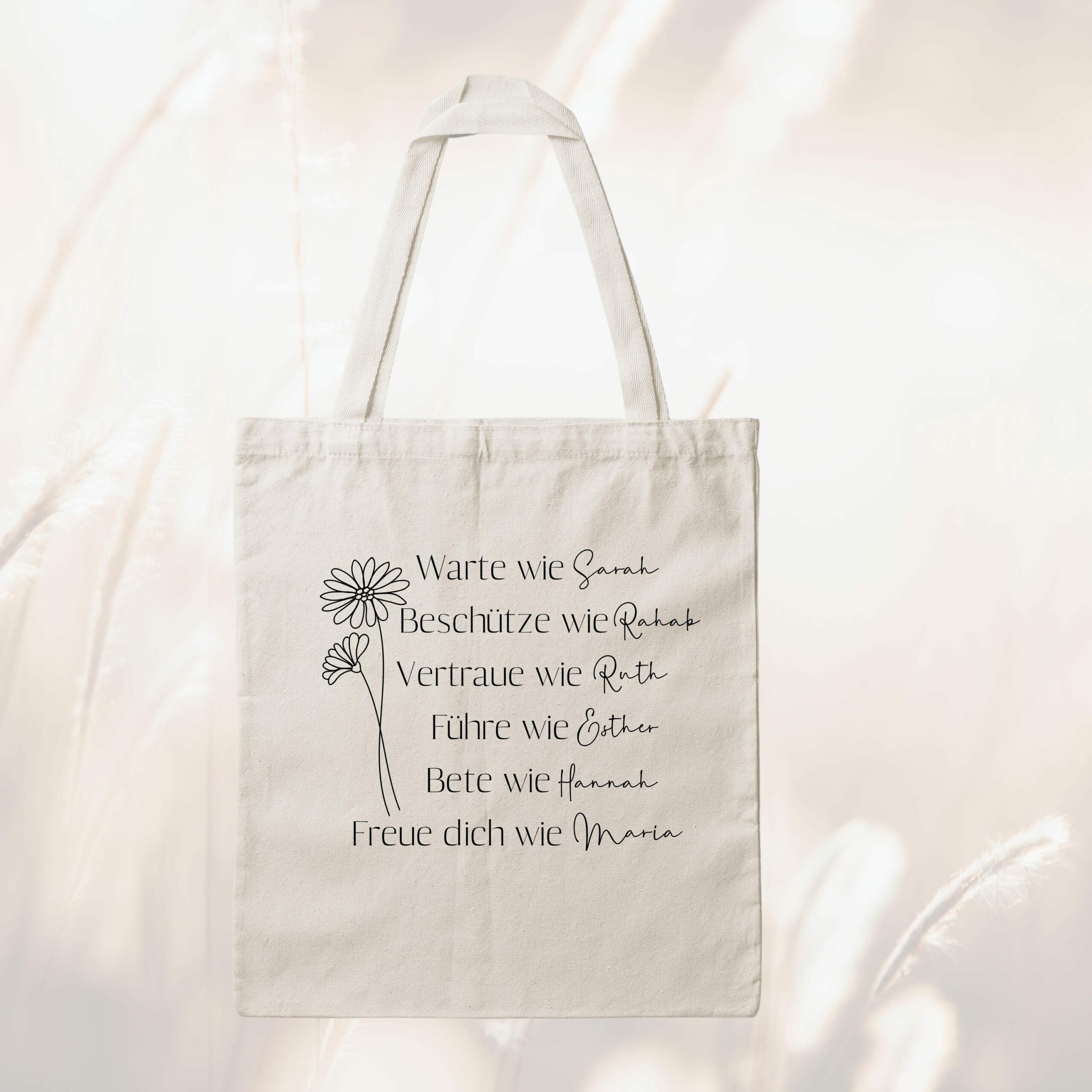 Bedruckte Baumwolltasche – Frauen der Bibel