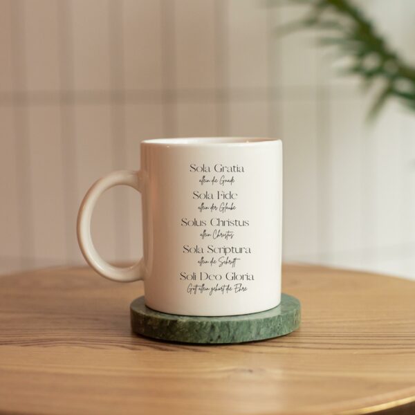 Weiße Tasse Sola Gratia Allein deine Gnade christliches Motiv Keramiktasse Geschenk Kaffee Tee Tasse christlich – Bild 7