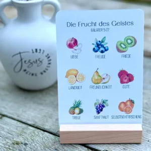 A6 Karte - Früchte des Geistes aus Galater 5,22