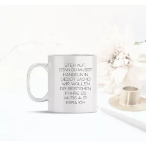 Weiße Tasse Bibelvers Motiv Keramiktasse Geschenk Kaffee Tee Tasse christlich