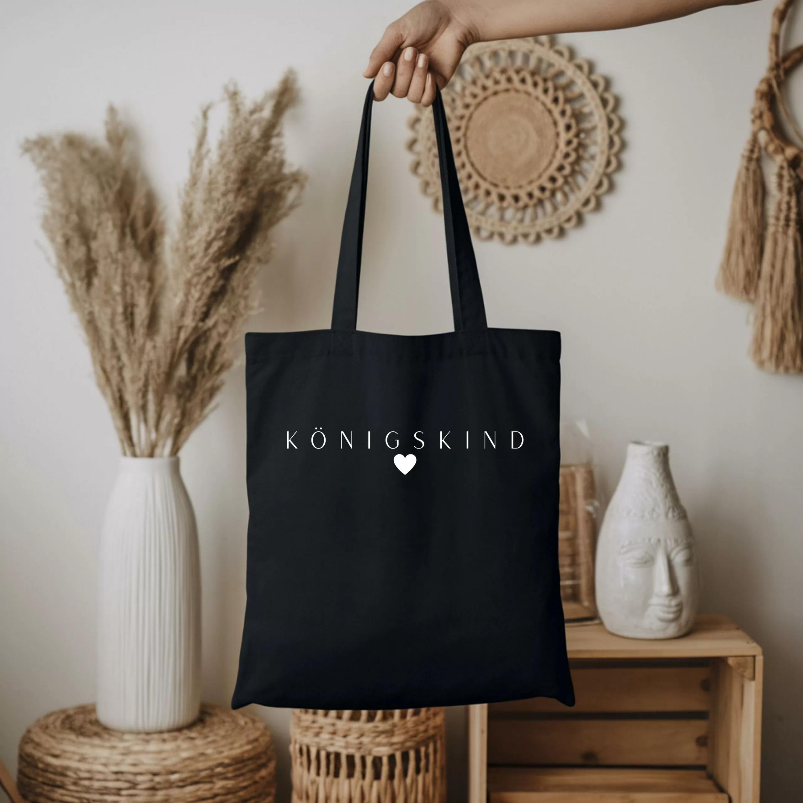 Bedruckte Baumwolltasche I christlicher Vers I Einkaufstasche I Königskind