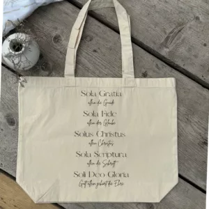 Bedruckte Baumwolltasche I christliche Botschaft I Einkaufstasche I die 5 Solas | Geschenk