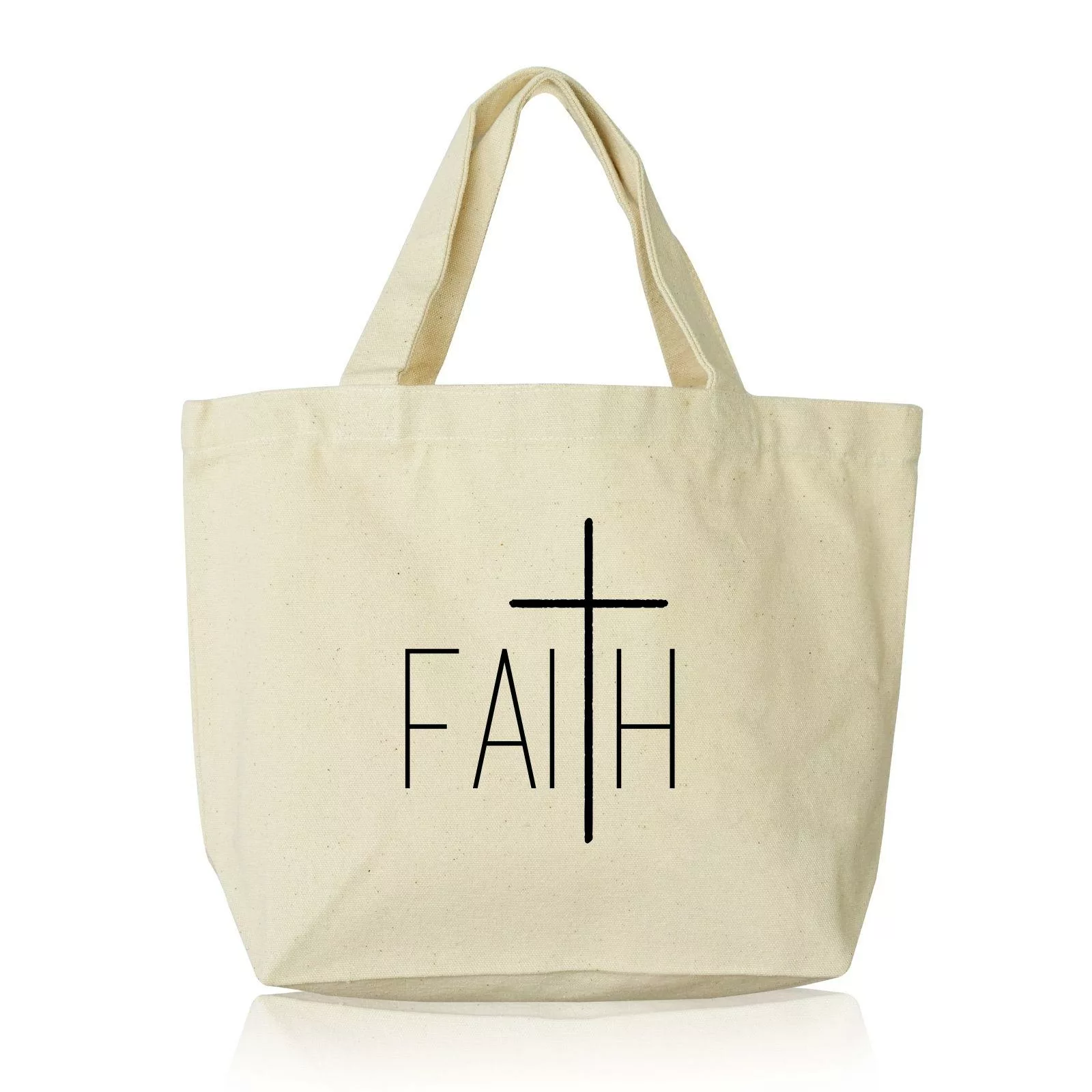 Große bedruckte Baumwolltasche I christliche Botschaft I Einkaufstasche I FAITH | Geschenk – Bild 5