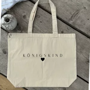 Große bedruckte Baumwolltasche I christliche Botschaft I Einkaufstasche I Königskind | Geschenk
