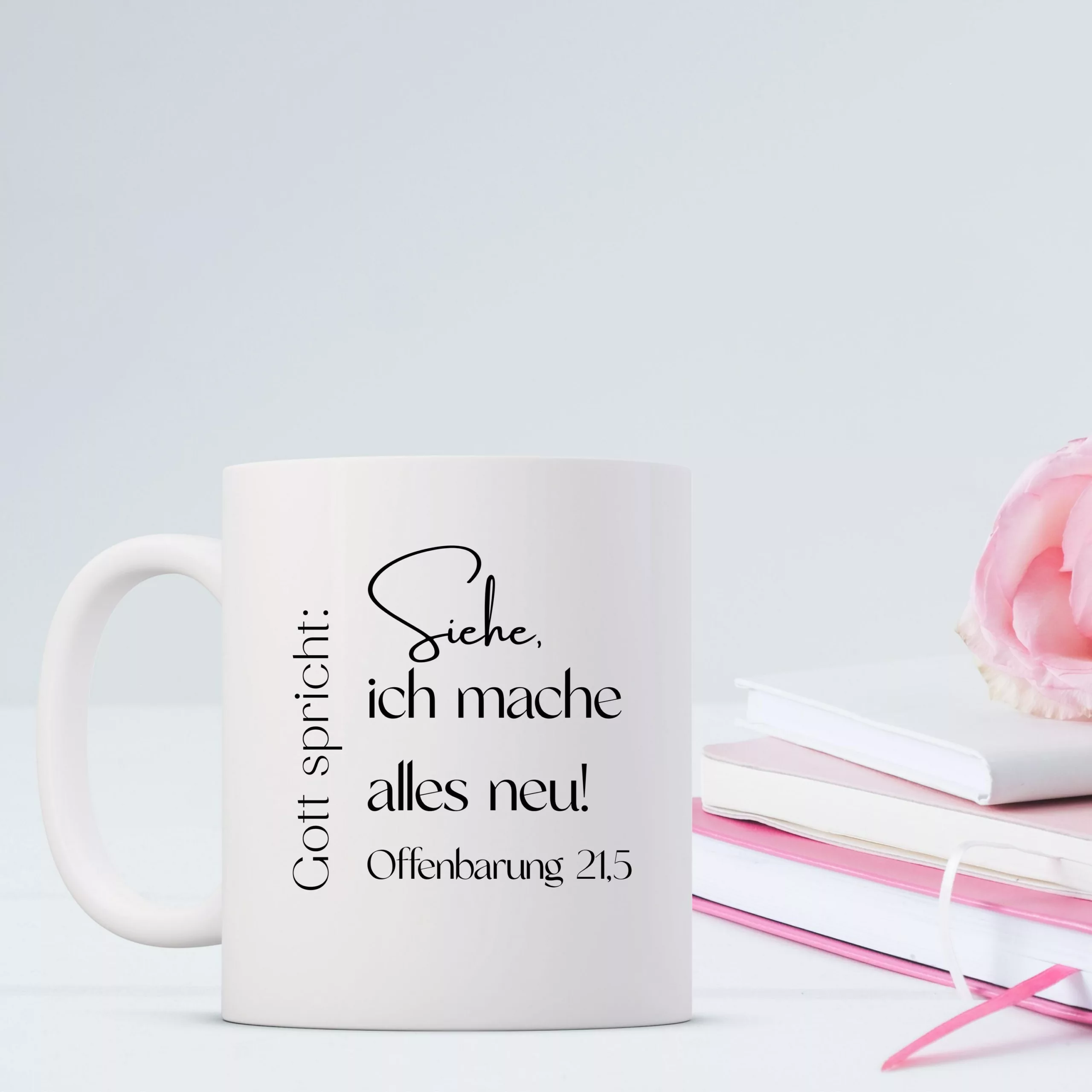 Weiße Tasse Bibelvers Motiv Keramiktasse Geschenk Kaffee Tee Tasse christlich Jahreslosung 2026 – Bild 4