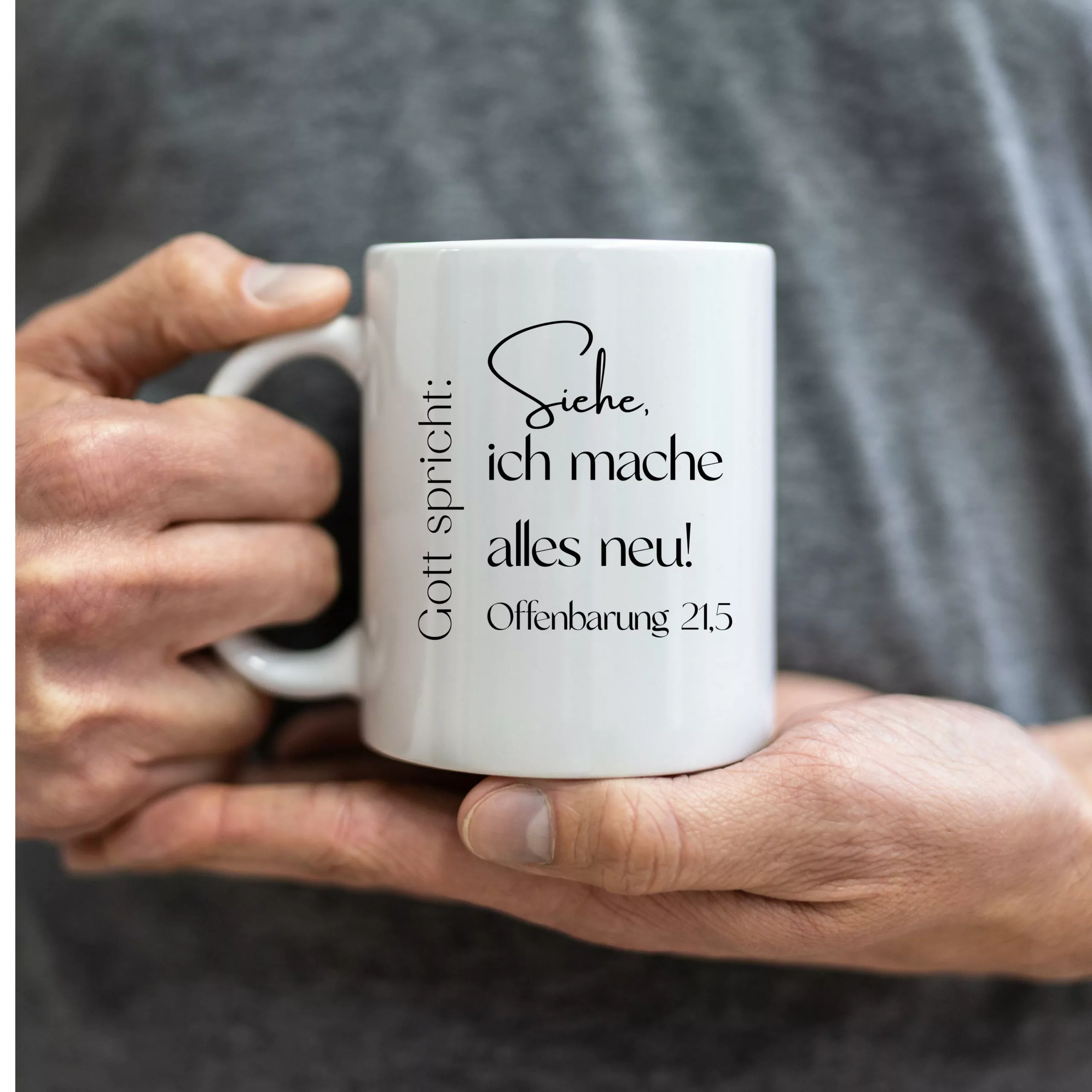 Weiße Tasse Bibelvers Motiv Keramiktasse Geschenk Kaffee Tee Tasse christlich Jahreslosung 2026 – Bild 8