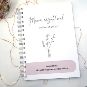 Notizbuch A5 I Notizen I Schreibheft I Mama, erzähl mal.. I Erinnerungen I Mama I Kinder I Geschichten I Erzählungen I Geschenk
