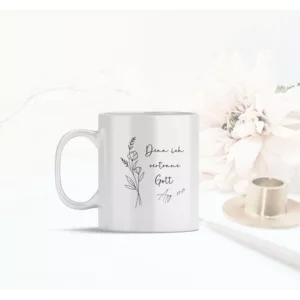 Weiße Tasse Bibelvers Motiv Keramiktasse Geschenk Kaffee Tee Tasse christlich