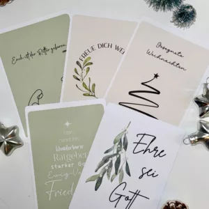 Weihnachtskarten christlich 5-er Set Bundle