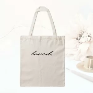 Bedruckte Baumwolltasche - loved I Einkaufstasche