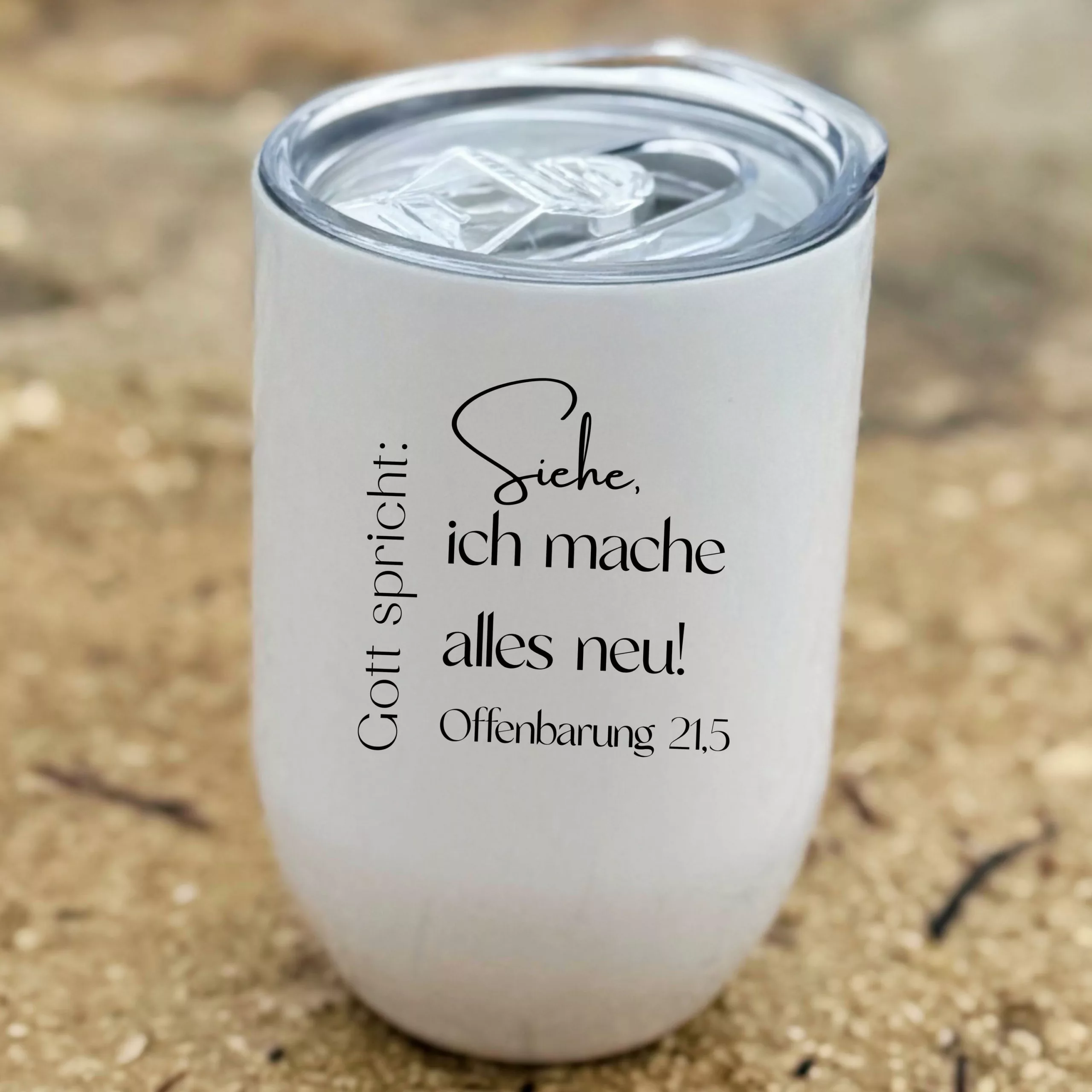 Thermobecher in weiß I Jahreslosung 2026 I christliches Motiv I Kaffee I Tee I Tasse I Edelstahltasse – Bild 5