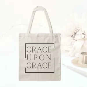 Bedruckte Baumwolltasche - Grace upon Grace I Einkaufstasche