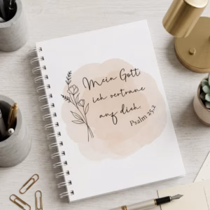 Notizbuch - Mein Gott, ich vertraue auf dich. Psalm 25,2