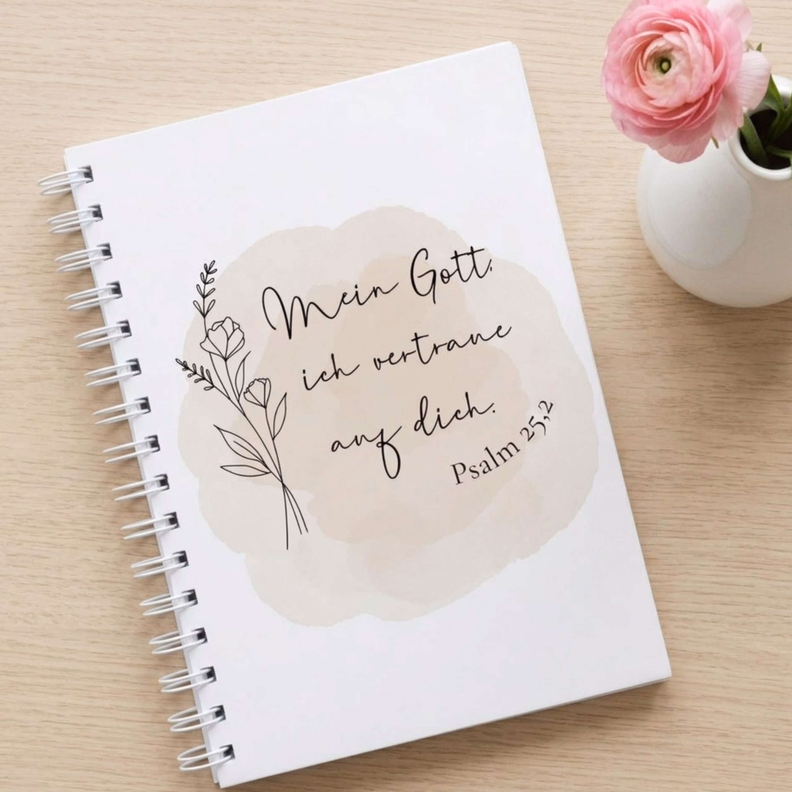 Notizbuch - Mein Gott, ich vertraue auf dich. Psalm 25,2 – Bild 4