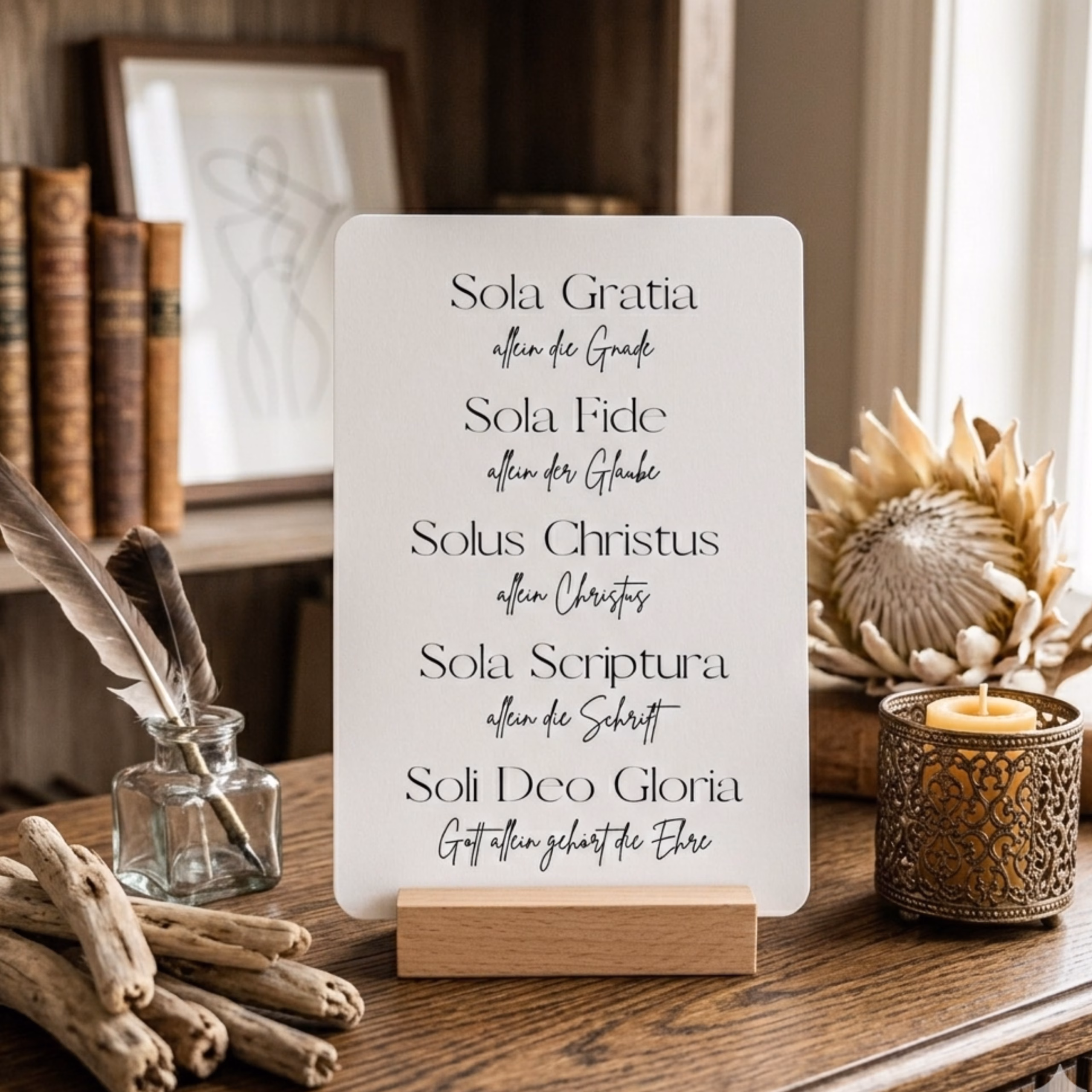 Karte mit christlichem Aufdruck - Sola Gratia – Bild 3