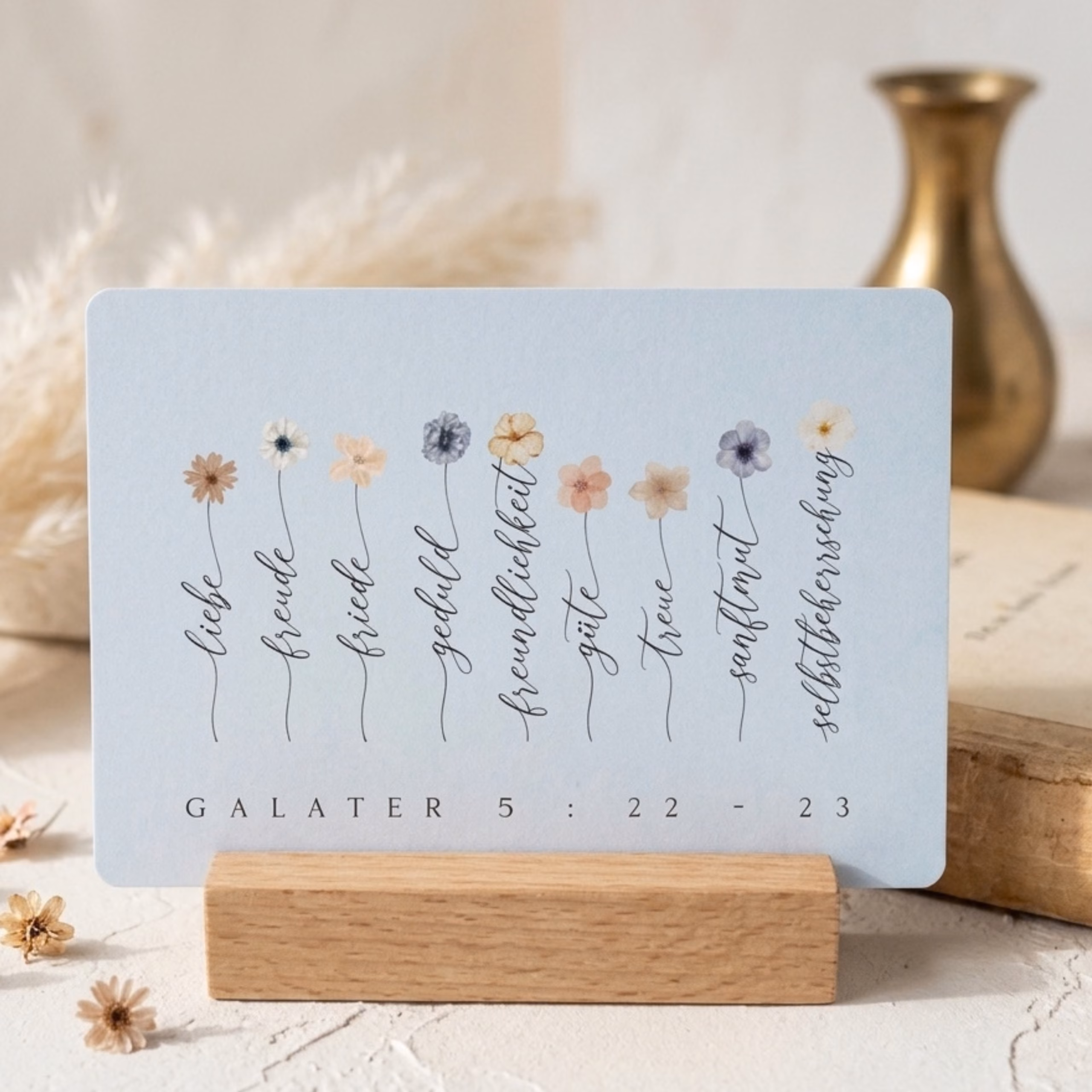 Karte - Geistesgaben mit Blumen